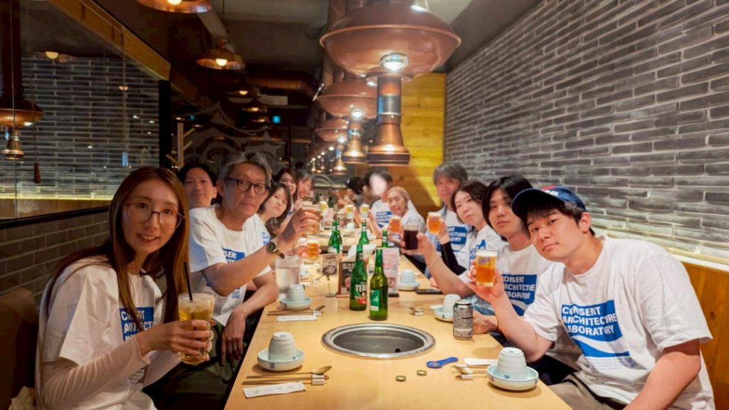 王妃家肉好店 宴会 記念撮影